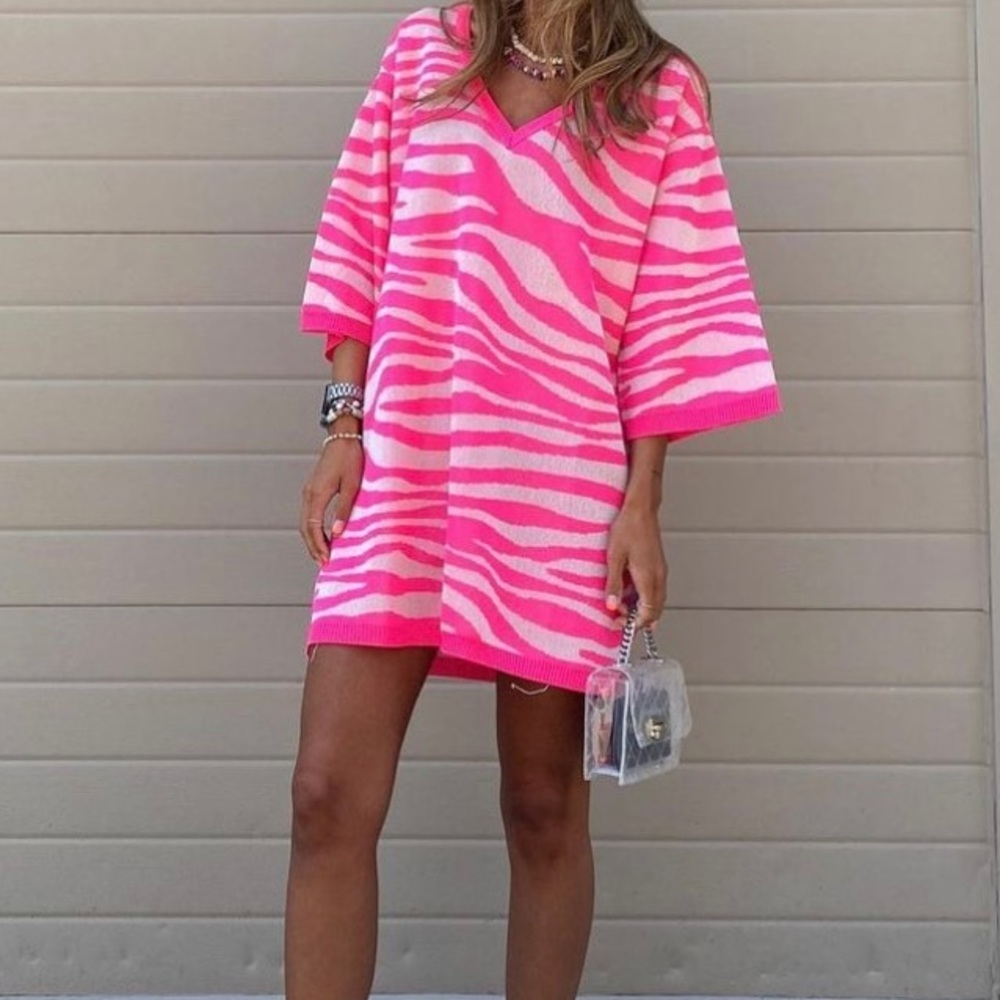 V neck tunic dress
